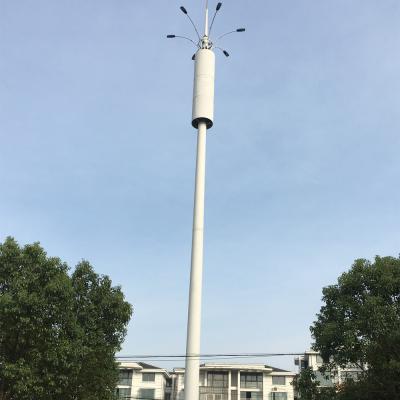 China Gr65 Q235b Monopole Communication Tower Galvanized 15 Meter for sale