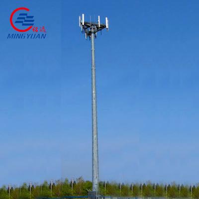 China GSM Telecommunication Radio Antenna Monopole Tower 25m 30m Galvanized for sale
