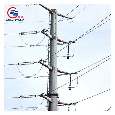China Self Supporting Galvanized Steel Electric Transmission Line Pole Tower utility power pole for sale