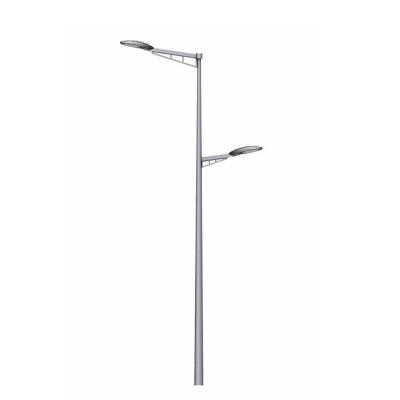 China 15m Octagonal Stainless Steel Street Light Pole Q235b Double Arm for sale