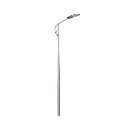 China Galvanized Steel Street Light Pole Single Arm Pipe Outdoor Lamp Post for sale