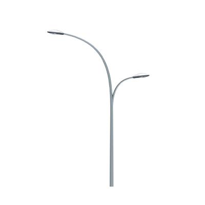 China Round Conical Steel Street Light Pole Galvanized Single Arm for sale