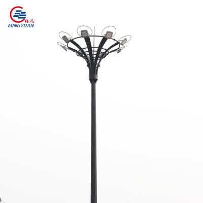 China 15-55m High Mast Solar Street Light Q235b Galvanized Pole With Automatic Lifting System for sale