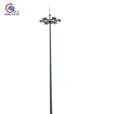 China 45m Galvanized High Mast Lamp Pole 15m Cast Iron Street Lamp Post for sale
