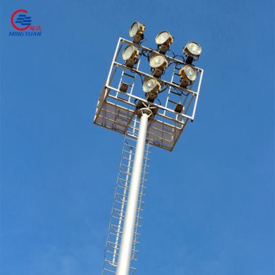 China 15-55m High Mast Light Pole Octagonal Flood Lights Conical for sale