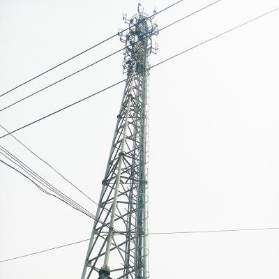 China Q345b Galvanized Lattice Transmission Tower 10m Steel Tubular Pole for sale