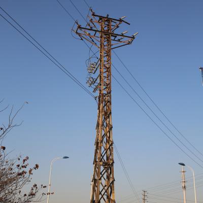 China Angle Galvanized 220kv Transmission Line Towers , 10m High Voltage Electric Tower for sale