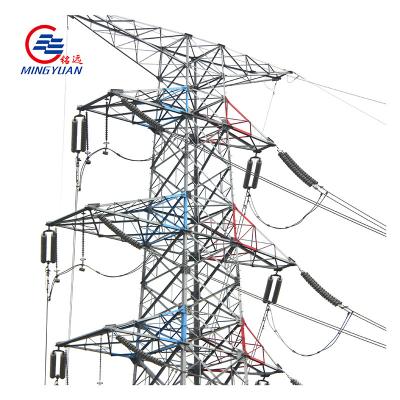 China 60m Galvanized Q355B Steel Q235B steel Angle Tower electric transmission tower angular tower for sale