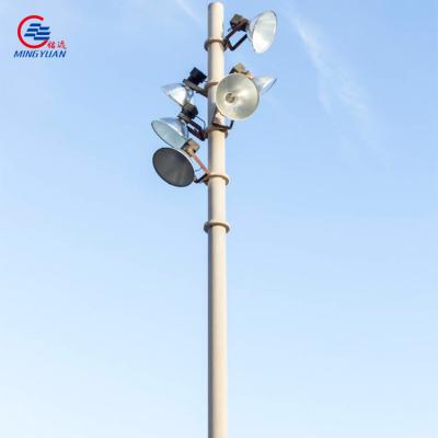 China Hot Dipped Galvanized CCTV Camera Lamp Post Conical Security Mast for sale