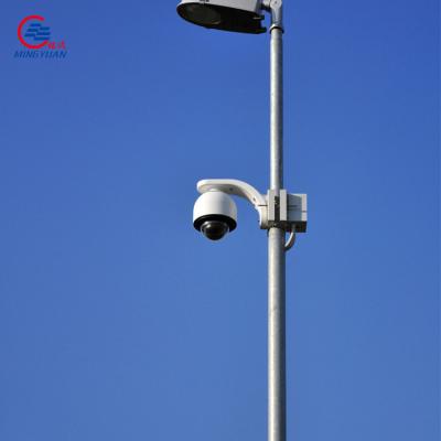 China Q235b Galvanized Traffic Signal Light Pole Painted Outdoor Camera for sale