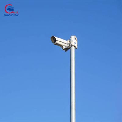 China Galvanized CCTV Steel Pole Hot Dip 4M 6M Security Camera Light Post for sale