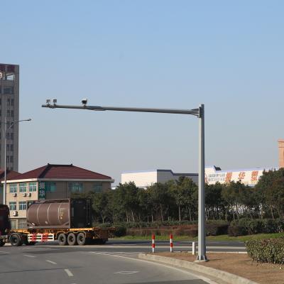 China 6.8M Galvanized Outdoor Security Camera Pole , Q235 3m CCTV Pole for sale