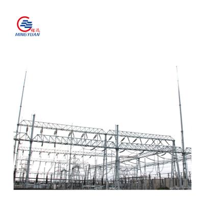 China Hot Dip Galvanized Substation Steel Structures Steel Gantry Electric Pole For Electric Transmission for sale