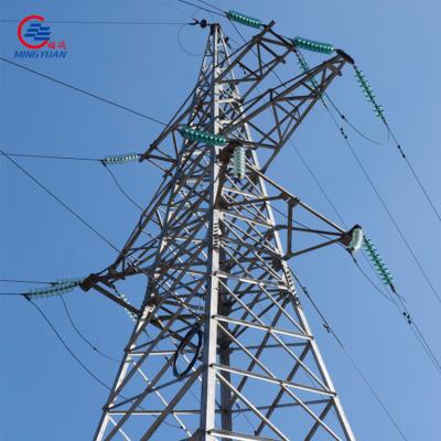 China Q355b Galvanized High Voltage Electricity Power Tower Lattice 220kv Transmission Line for sale