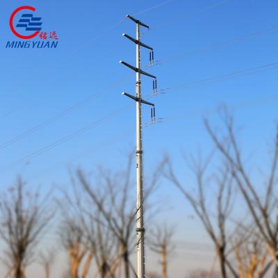 China 132kv Steel Transmission Line Tower Pole Galvanized Electric Power 100m Height for sale