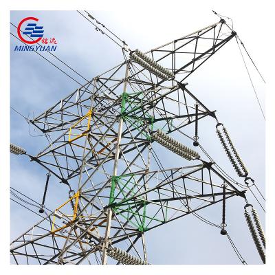 China Galvanized Electricity Power Terminal Transmission Tower Hot Dip 550KV for sale