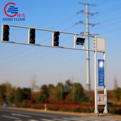 China Metal Steel LED Traffic Signal Pole Hot Dip Galvanized A572 10mm for sale