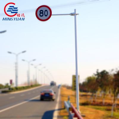 China Customized Traffic Signs Pole Road Galvanized Street Powdering 2.5mm for sale