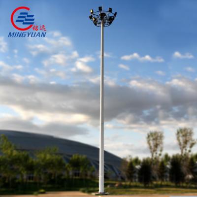 China 55m Steel Polygonal High Mast Light Pole Stadium LED Lamp Lighting Square Posts for sale