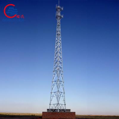 China Q355b 25m Guyed Cell Tower Q460 GSM Wire Mast Steel Pole for sale