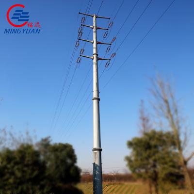 China High Voltage Electric Power Transmission Lines Q355B Galvanized Steel Lattice Pole for sale