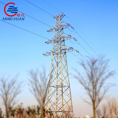 China Self Supporting Power Electrical Lattice Steel Tower Transmission Line Poles Four Legged for sale