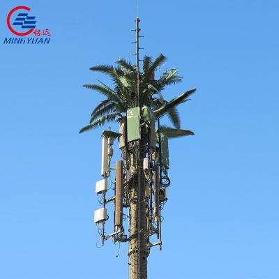 China Hot Dip Galvanized Camouflaged Cell Towers Tapered Polygonal Bionic Tree GSM Antenna Mast zu verkaufen