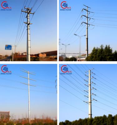 China 132kv Electric Transmission Tower Hot Dip Galvanized Single en venta