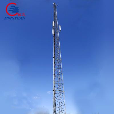 China 60m Telecommunication Monopole Tower Communication Guy Wire Tower en venta
