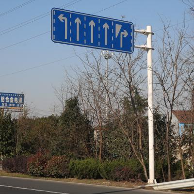 China 8x200mm Traffic Signs Pole Q235b Galvanized Street Sign Posts for sale