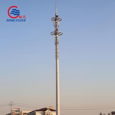 China Q355b Monopole Telecommunications Tower Galvanized Hot Dipped Radio Antenna for sale