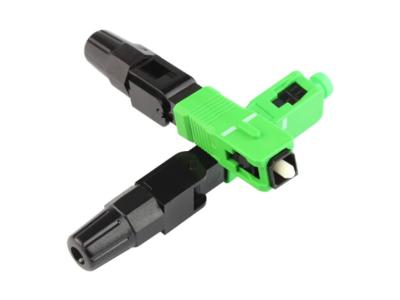 China Green FTTH optical fast connector SC APC Quick Connector for sale