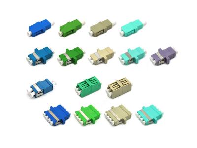 China Plastic Housing LC Fiber Optic Cable Adapter Single Mode Multimode for sale