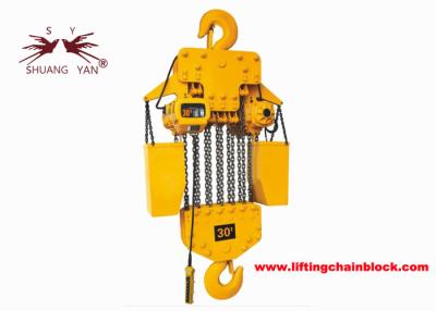 China 30 Ton Electric Chain Block Hoist 3-30M 50HZ/60HZ Frequency G80 Lift Chain for sale