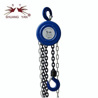 China CE GS certifi. Round Blue Cheap Manual Lifting Chain Block 1-30 Ton for sale