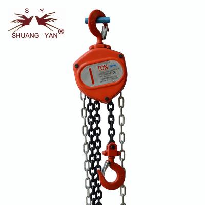 China Industrial Hand Lifting Chain Block Round Shape Blue Color Easy Operation for sale