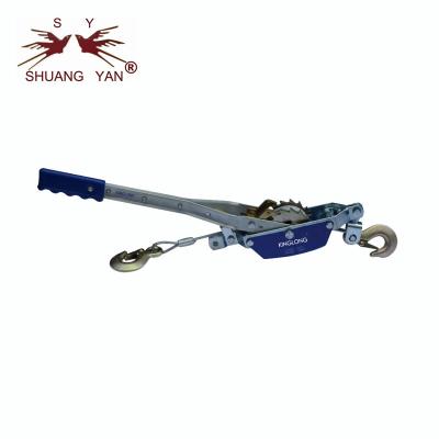 China Manual Wire Rope Winch Overload Protection Small Mini Size Upper Hook Design for sale
