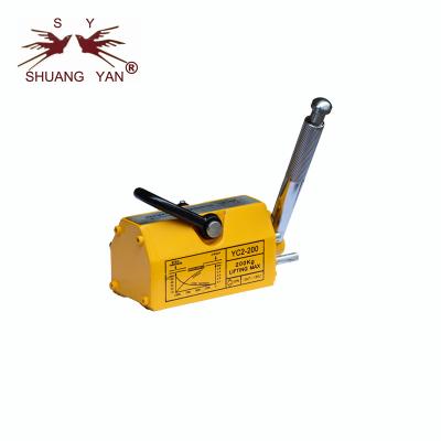 China Color de elevación de acero del amarillo del dispositivo del imán permanente de la abrazadera de ML-200kg en venta