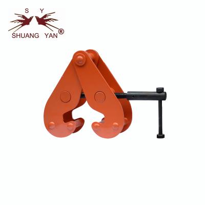 China 75-220mm Beam Clamps For Lifting , Metal Lifting Clamps 2 Ton YC1 Jaw Opening for sale