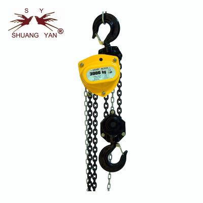 China NEW Chain Hoist!!! 3000kg Manual Lifting Hoist High cost efficient Double Guide Wheel Double Ratchet 3m Long HSZ-D for sale