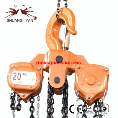 China 12m 20000KGS Scaffolding Chain Pulley Block Hoist for sale