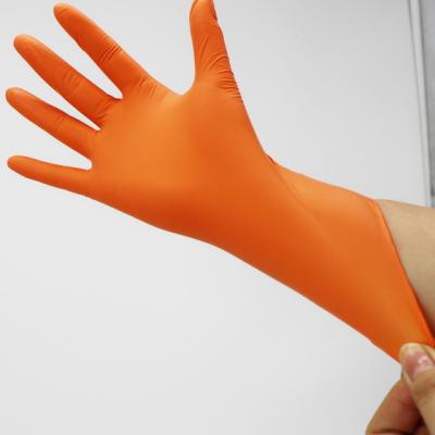 China Folded Powder Free 0.83mm PVC Disposable Nitrile Gloves for sale