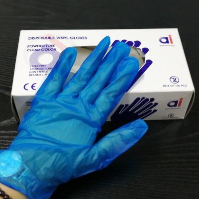 China Thick AQL1.5 Disposable 0.10mm Powder Free Vinyl Gloves for sale