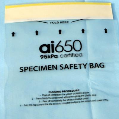 China LDPE Biohazard 95kpa Specimen Bag Absorbent Meidcal Paper for sale