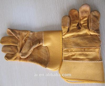 China Leather Work Gloves Comfort/Double Palm Cow Split leather work gloves women for sale
