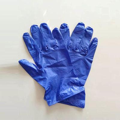 China 240mm 3.1mils Purple Nitrile Vinyl Powder Free Exam Gloves for sale
