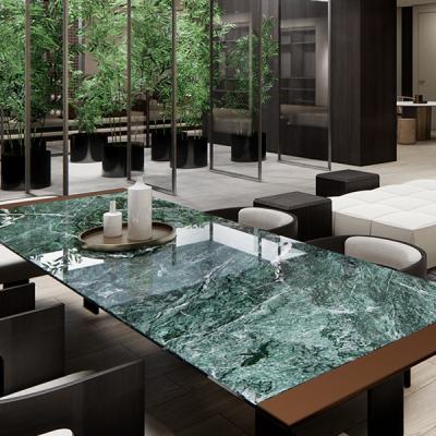 China Rectangular Aluminium Frame Furniture Slate Dining Table ODM for sale