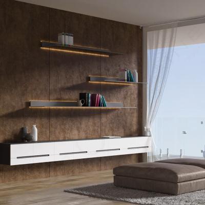 China OEM Modular Aluminium Home Furniture Wall Floating Entertainment Unit for sale
