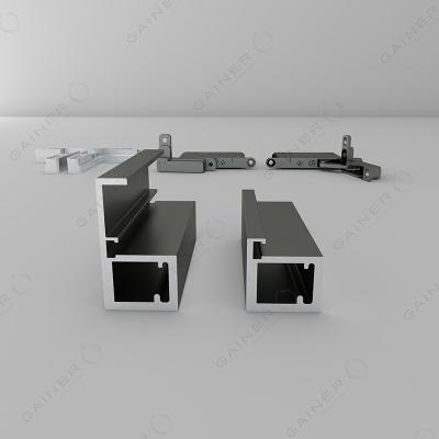 Cina Commercial Aluminum Alloy Modular Kitchenette Cabinet Porta in vetro senza cornice in vendita