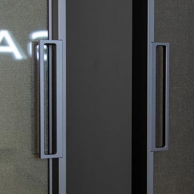 China Motorised Tempered Glass Aluminium Internal Sliding Doors Slimline for sale